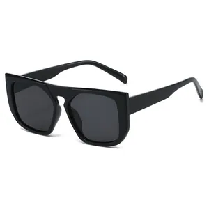Square Oversized Sunglasses For Women Men Fashion Retro Big Frame Flat Top Sun Glasses Outdoor Travel Party UV Protection Eyewear
