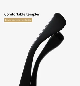 Close-up of comfortable ergonomic temples for sunglasses with anti-slip design