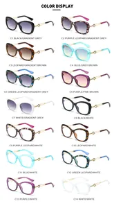 Multiples options de couleurs pour lunettes de soleil oversize, modèles C1 à C14