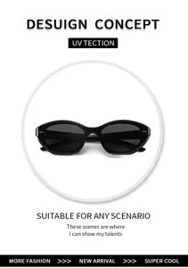 Detail of stylish black cat eye sunglasses featuring UV protection and metal hinges