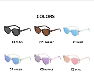 Collection de lunettes de soleil œil de chat en plusieurs couleurs du noir au léopard