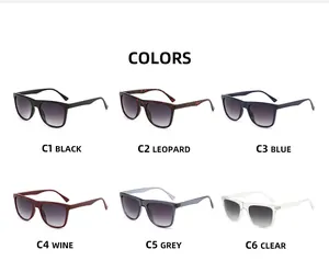 Variety of fashionable gradient sunglasses shown in six color options from C1 to C6