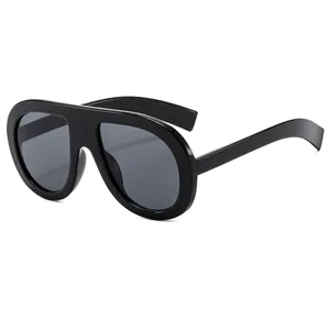 Fashion Oversized Square Sunglasses For Women Men PC Frame AC Lens UV400 Protection Trendy Aviator Outdoor Travel Eyewear