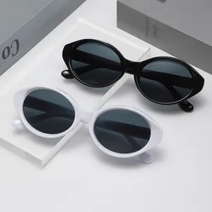 Gafas De Sol Retro De Ojo De Gato Para Mujer Montura De PC Protección UV400 Ovaladas Moda Callejera Ligeras