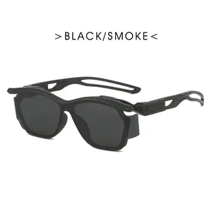 Y2K Punk Sporty Sunglasses Futuristic UV400 Protection PC Frame Hip Hop Wraparound Cycling Sun Glasses For Outdoor Women Men