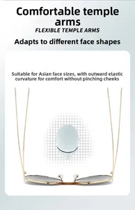 Detail of flexible metal temple arms of fashion sunglasses for comfortable fit
