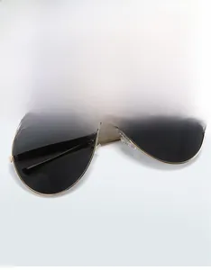 Classic gold metal aviator sunglasses with dark lenses and double bridge design