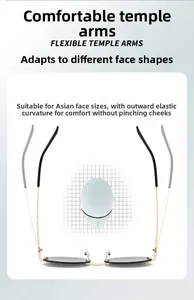 Close-up of flexible gold metal temple arms with adaptive elastic design for comfort