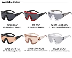 Futuristic oversized cycling sunglasses available in six stylish color variations