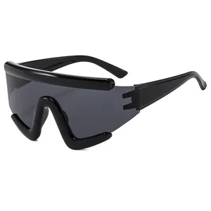 Futurism Oversized One Piece Shield Sunglasses For Women Men Fashion Riding Cycling Sun Glasses UV400 Outdoor Eyewear