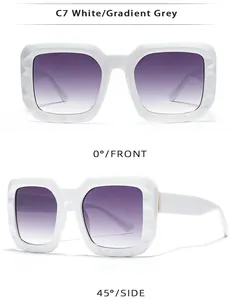 Macro view of white frame sunglasses with diamond texture and gradient grey lenses