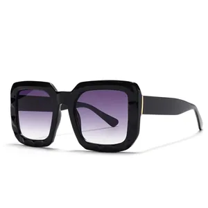 Fashion Square Sunglasses For Women Men PC Lens Alloy PC Frame UV400 Gradient Lens Trendy Street Style Sun Protection Eyewear
