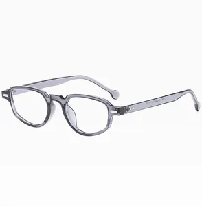 Detailed macro view of transparent grey polygonal frame with silver hinge decoration