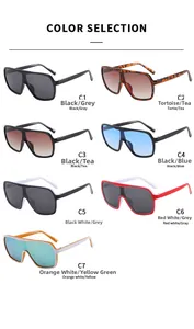 Sélection de lunettes de soleil tendance monobloc surdimensionnées en quatre coloris variés