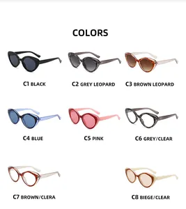 Colección de gafas de sol cat-eye en ocho colores incluyendo negro, azul y carey