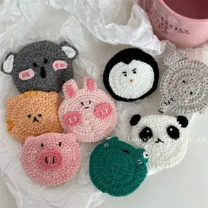 Barrettes à Cheveux Animaux au Crochet Faites à la Main pour Femmes Filles Panda Lapin Chat Barrettes en Fil de Laine Accessoires Cheveux