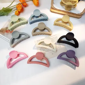 Set of 10 matte Morandi color large hair claw clips for women hair styling