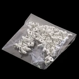 Silver bullet clutch earring backs bulk pack for DIY jewelry making accessories