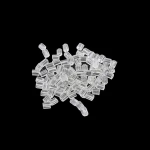 Clear octagonal silicone earring backs 100pcs pack for DIY jewelry making accessories