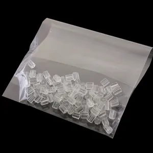 100pcs bulk transparent octagonal silicone earring backs in a clear plastic bag
