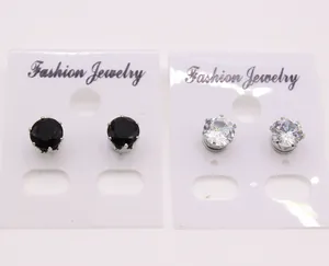 Korean Fashion Magnetic Stud Earrings Zirconia Flower Non Pierced Alloy Earrings For Women Girls Elegant Simple Ear Clips Jewelry