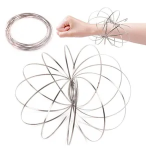Kinetic flow ring made of stainless steel for stress relief and arm movement play