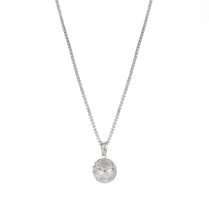 Collier pendentif basket glacé avec strass zircon pour un style hip hop élégant