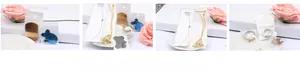 Detailed view of various stainless steel jewelry items individually packed in OPP bags