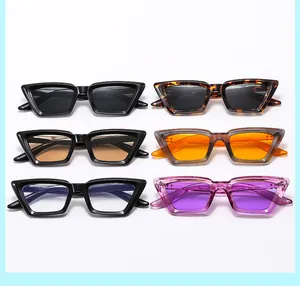 Detailed collection of vintage cat-eye sunglasses in various colors and tinted lenses