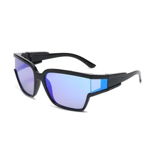 Y2K Millennial Sports Sunglasses PC Frame UV400 Protection Cycling Fishing Outdoor Futuristic Cyberpunk Wrap Eyewear