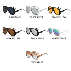 Variations de couleurs de lunettes aviateur surdimensionnées avec diverses montures et verres