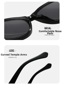 Detailansicht der glatten Nasenpads und ergonomisch geschwungenen Bügel dieser Sonnenbrille