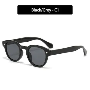 Vintage Round PC Sunglasses For Men Women Retro Rivet UV400 Protection Oval Frame Sun Glasses Fashion Eyewear For Driving Travel