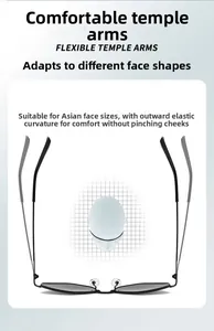 Détail des branches flexibles en métal sur lunettes de soleil noires pour un port ajusté