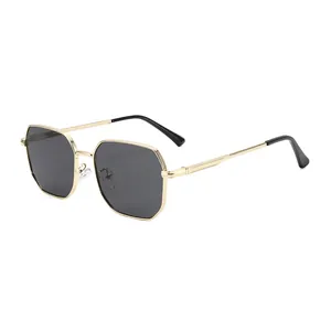 Fashion Hexagonal Metal Frame Sunglasses UV400 Protection Vintage Polygon Sun Glasses For Men Women Outdoor Driving Travel
