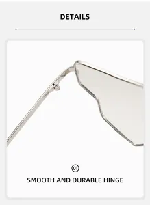 Close-up of smooth and durable silver metal hinge on fashionable heart sunglasses