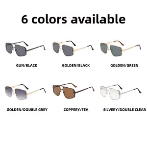 Détails des 6 coloris disponibles pour lunettes aviateur avec monture en métal
