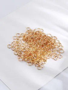 Paquete de 200 anillas abiertas doradas para creación de joyas DIY y accesorios