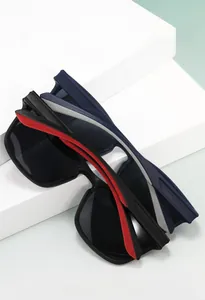 Polarized sports sunglasses featuring UV400 protection and bold square frame design