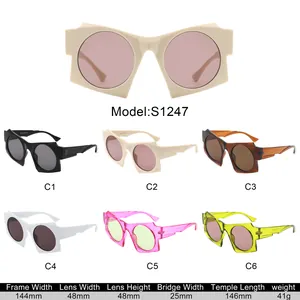 2024 Oversized irregular geometric sunglasses for women with UV protection in six colors