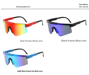 Outdoor cycling sunglasses in three color options with sleek semi-rimless sport frames