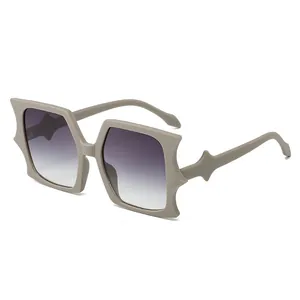 Irregular Bat Wing Oversized Sunglasses For Women Fashion Gothic Y2K Shades UV400 Protection Trendy Square Frame Eyewear
