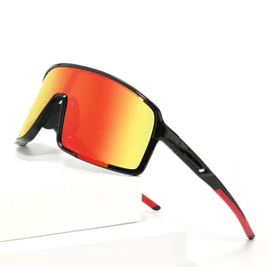 Unisex Large Frame Cycling Sports Sunglasses PC UV400 Protection Windproof Eyewear For Outdoor Riding Running Shield Eyeglasses