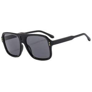 Retro Oversized Square Pilot Sunglasses For Women UV400 Protection PC Frame Fashion Gradient Lens Outdoor Sun Glasses