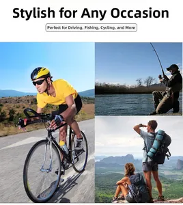 Polarized sports sunglasses ideal for cycling, fishing, and driving in outdoor environments