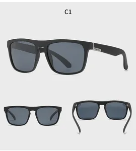 Polarized sports sunglasses featuring matte black frames and gray lenses with UV protection