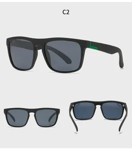 Detailed views of matte black polarized sports sunglasses with green temple accents