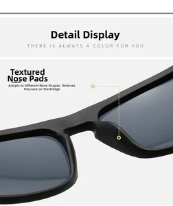 Detail of ergonomic nose pads on polarized sports sunglasses for pressure-free fit