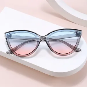 Fashion Cat Eye Sunglasses For Women Vintage Gradient Lens UV400 Protection Stylish PC Frame Trendy Eyewear Sun Glasses