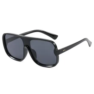 Oversized Square Sunglasses For Men Women PC Frame Flat Top UV400 Protection Anti Glare Fashion Retro Outdoor Travel Eyewear
